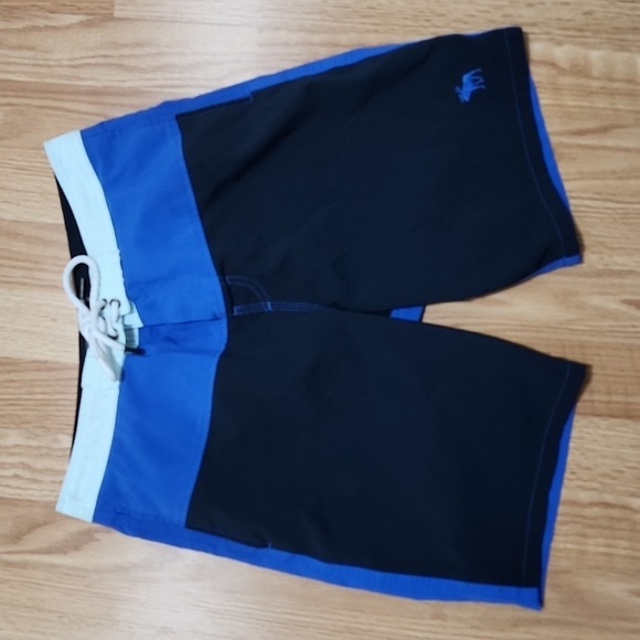 Abercrombie & Fitch Swim Trunks  Blue Bathing Suit Board Shorts Mens 28 - Picture 1 of 9